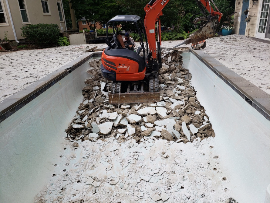 Gunite Full Abatement Remove a Pool